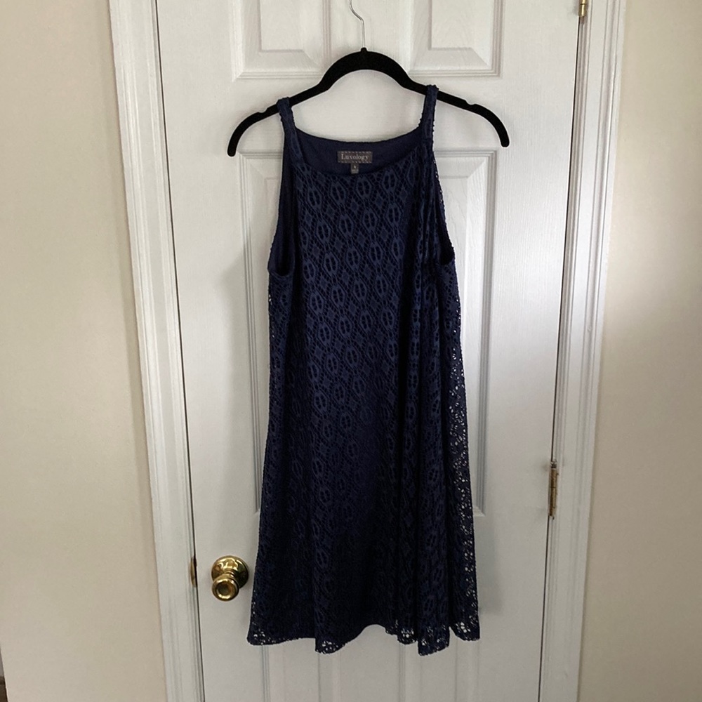 Blue lacy strappy dress